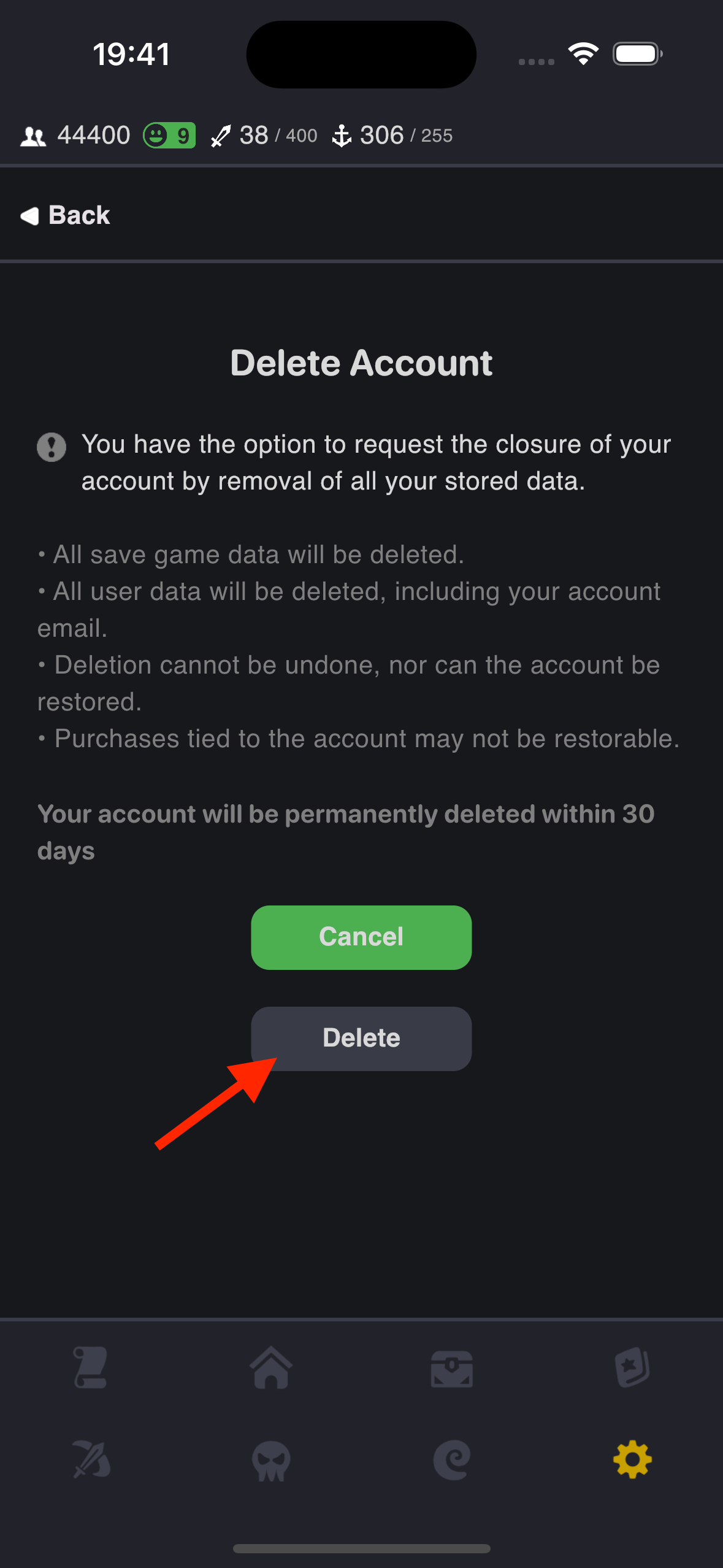 Account Closure Step 4